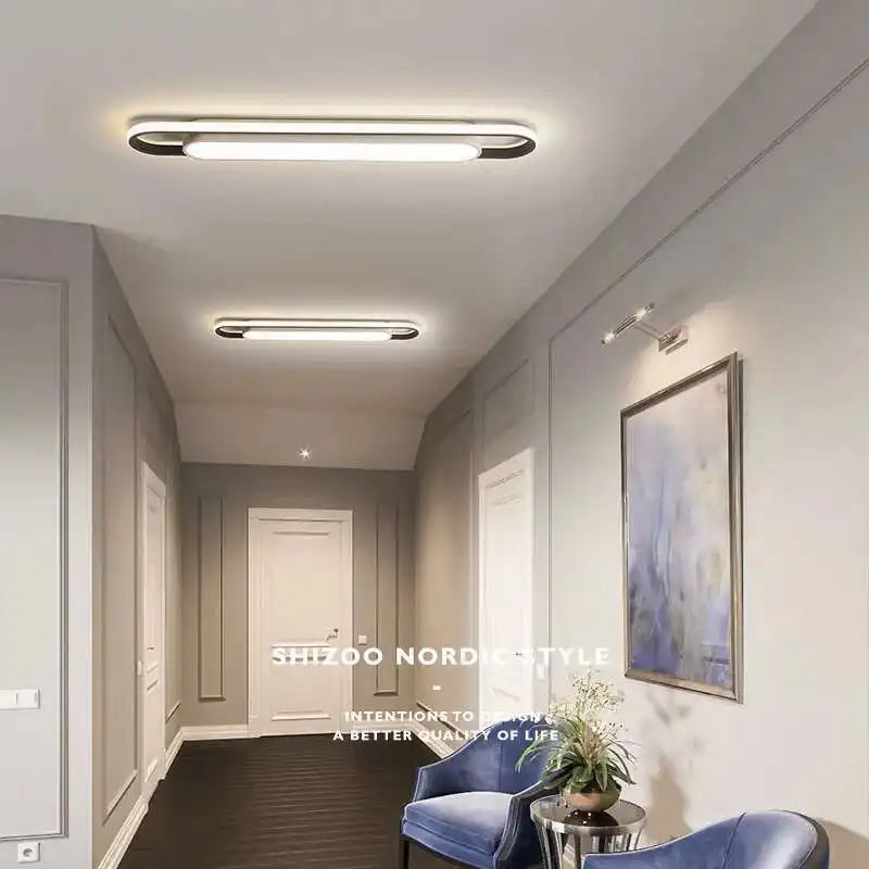 Aisle LED Ceiling Light Rectangular Home Ceiling Chandelier Bedroom Kitchen Decor Lamp Modern Indoor Lighting Living Dining Room
