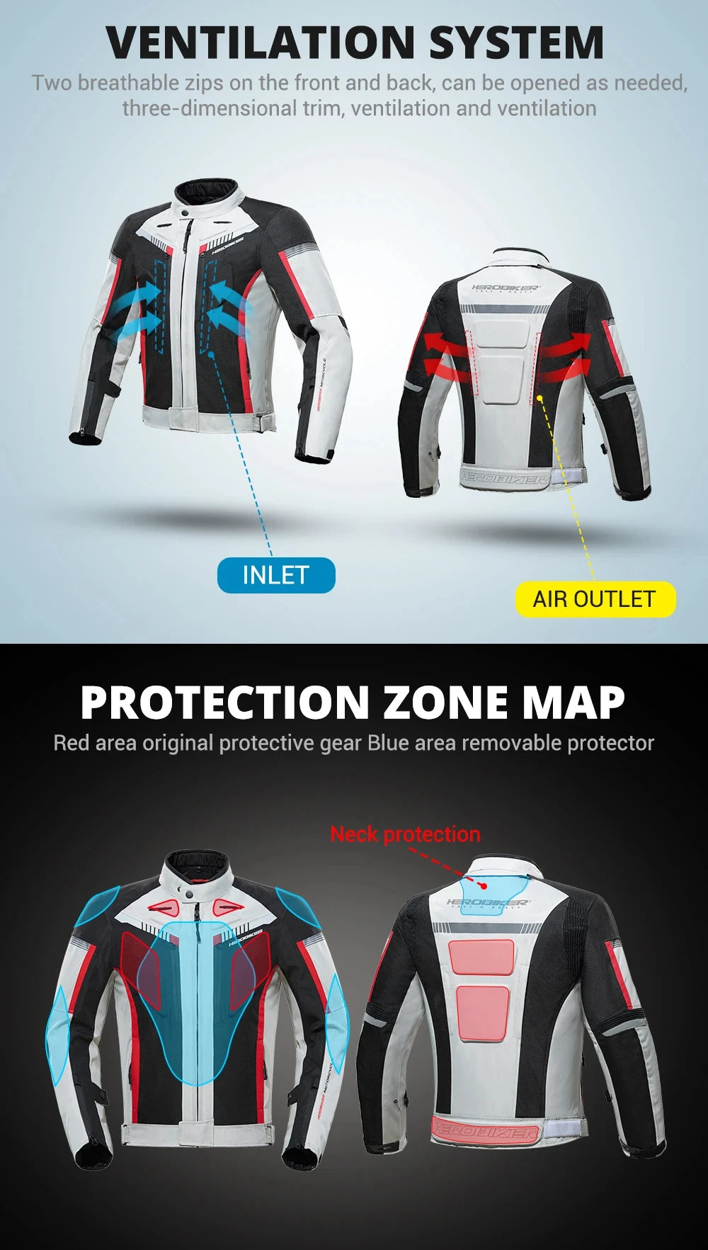 Men Motorcycle Jacket Waterproof Four Season Motorbike Overcoat Pants Reflective Riding Jackets Windproof Suits Removable Lining