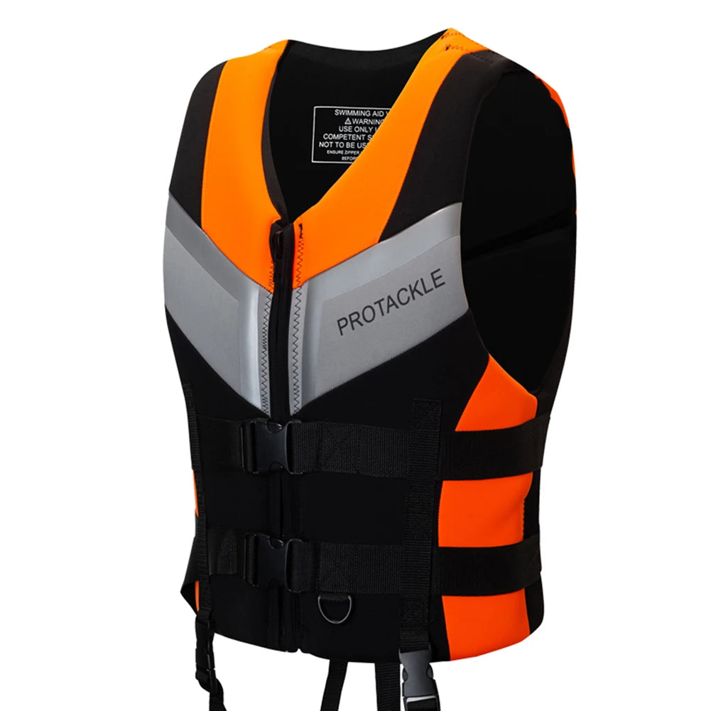 Professional Water Sports Life Jacket For Adults And Children Adjustable Buckle Vest For Swimming Snorkeling Safety Aid 240D