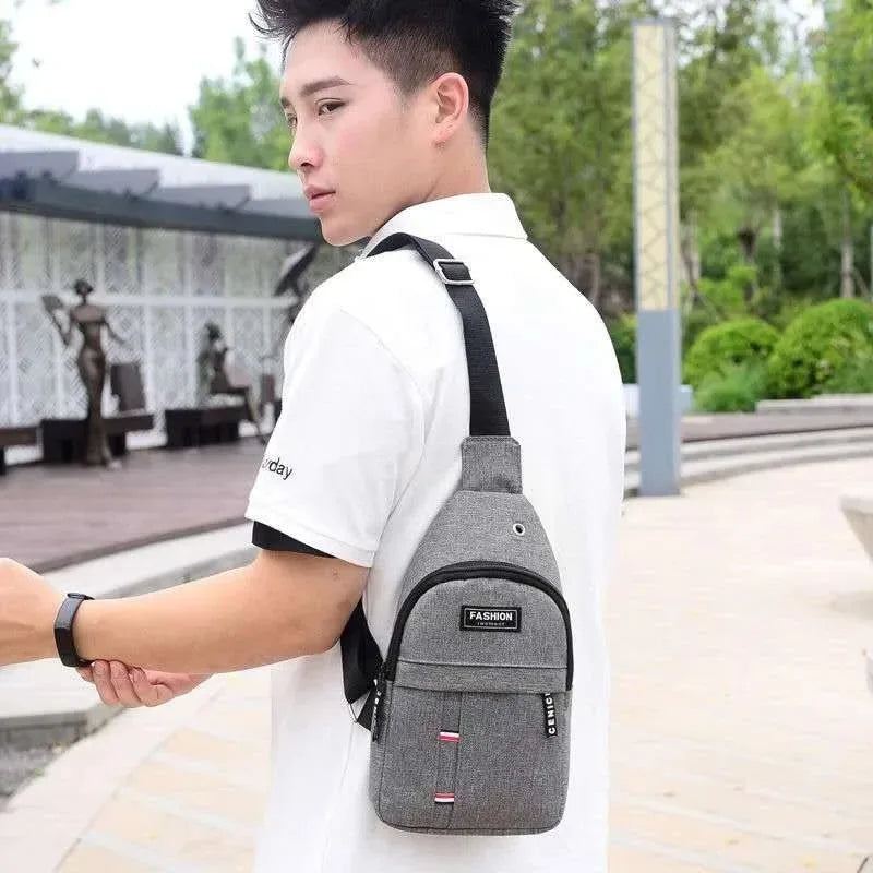 Men Waterproof Large Capacity Fanny Pack, Adjustable Strap Crossbody Bag for Outdoor Travel Hiking Cycling Casual Daily Supplies