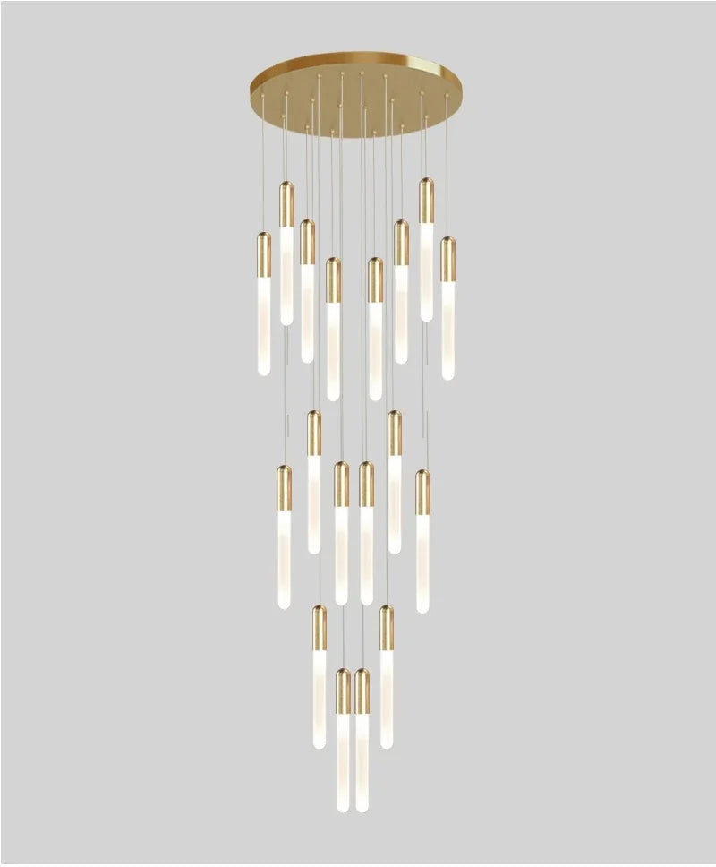 Modern Staircase Long Ceiling Chandelier LED New Lustre Living Room Lighting Kitchen Home Decoration Lamp Pendant Light