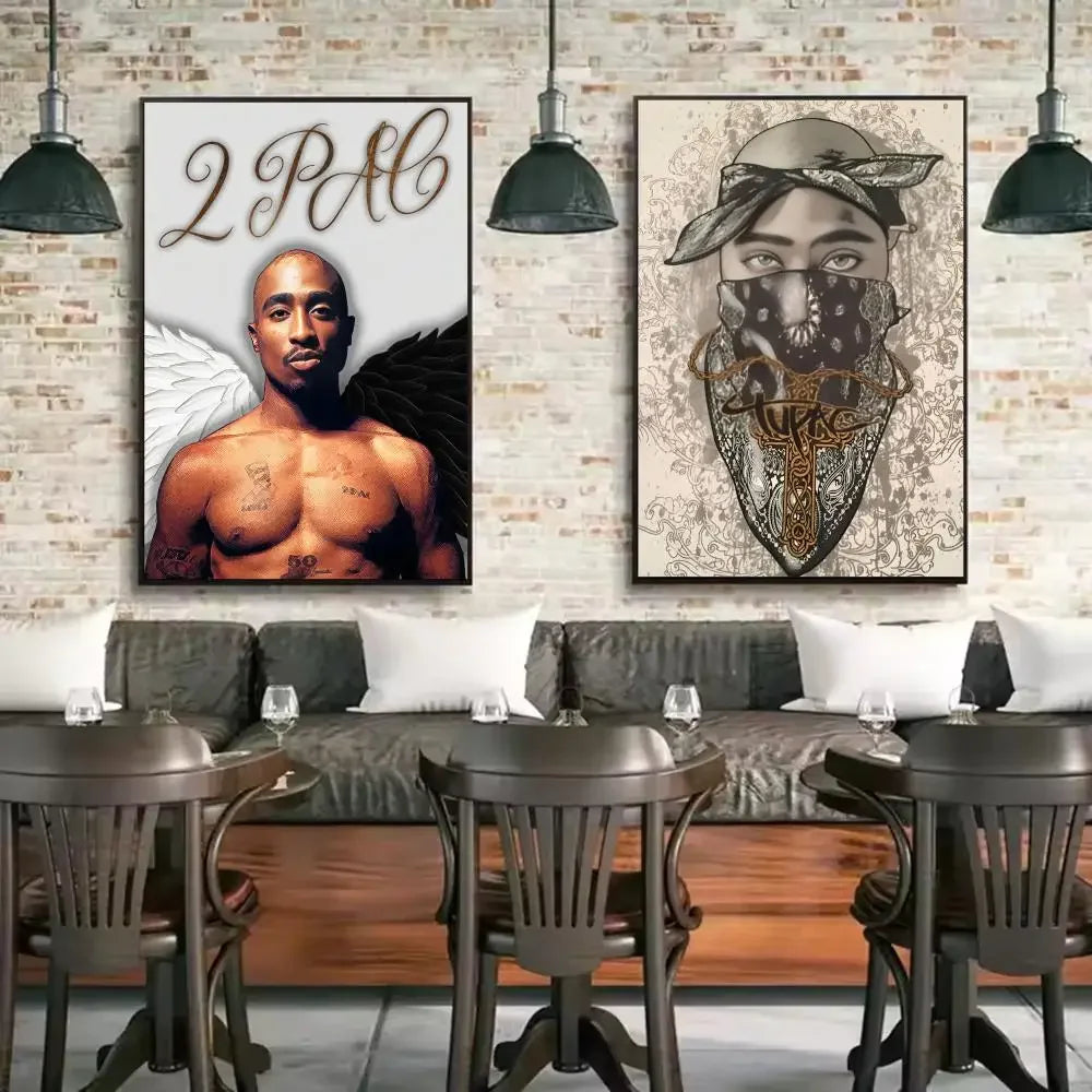 Rapper 2Pac T-Tupac S-Shakur Poster Paper Print Home Living Room Bedroom Entrance Bar Cafe Art Painting Decoration