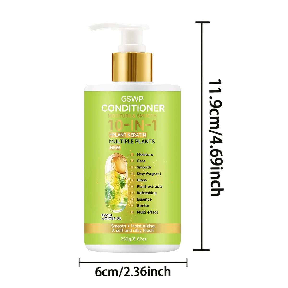 GSWP 10-in-1 Conditioner Strengthens and Protects Dry and Damaged Hair, Deeply Moisturizes and Smooths Dry.250g/500g
