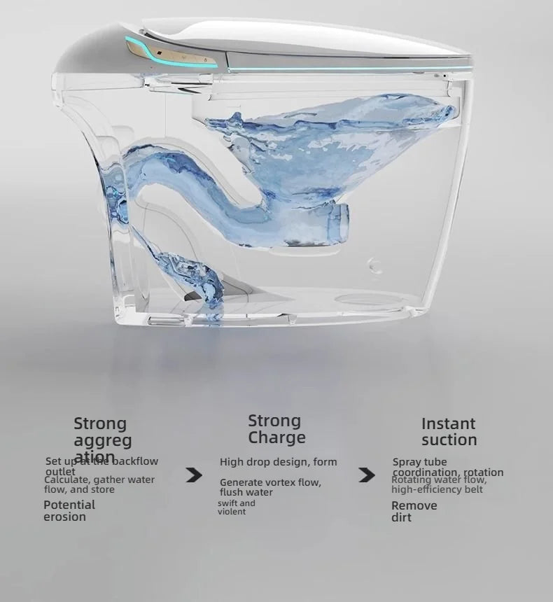 Modern Electric Bidet Smart Toilet With Remote Control Heated Seat Dual-Flush Floor Mounted Luxury Sanitary WC