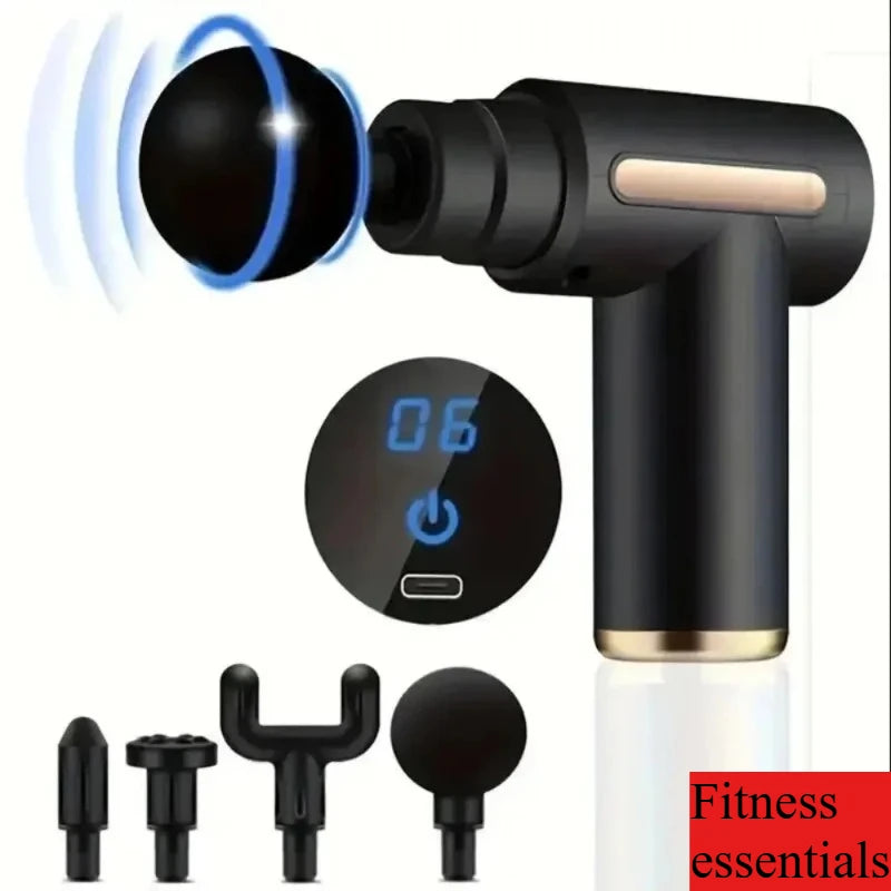 Percussion Mini Massage Gun Portable Handheld Massager for Back Neck Shoulder Leg Muscle Pain Relief Daily Relaxation