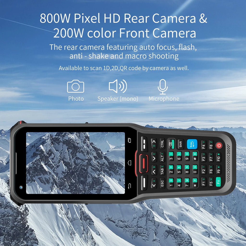 CHWEIDA 4 inch Full Keyboard Handheld Android PDA 1D 2D QR Code Barcode Scanner UHF RFID Reader Data Collector Terminal