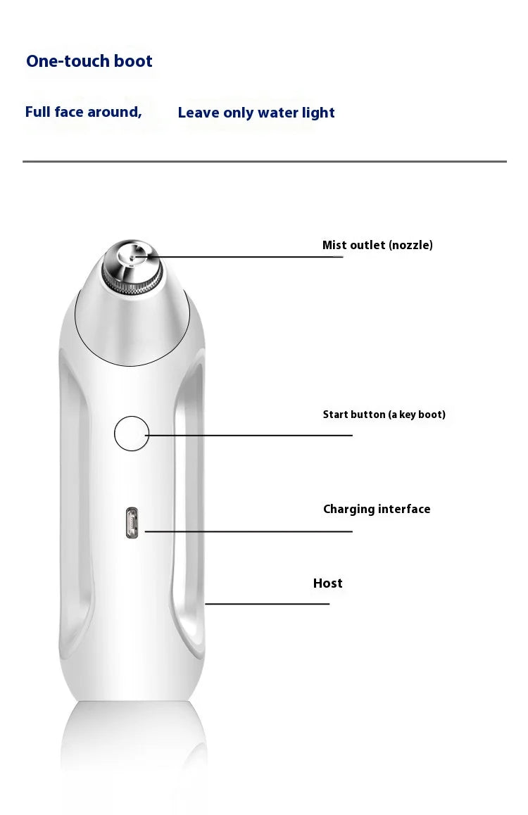 Professional Beauty Machine Women Skincare Oxygen Vaporizer Portable Self Face Steam Device Esthetician Facial Devices
