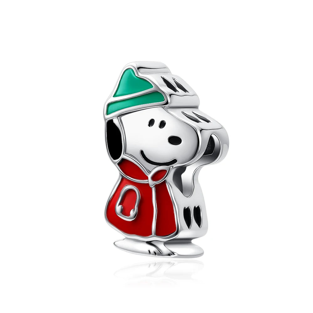 Cartoon 925Silver Balloon Dog, Red House, Watermelon Dog Male and Female Pendant,Fit Bracelet DIY Jewelry for Girls and Children