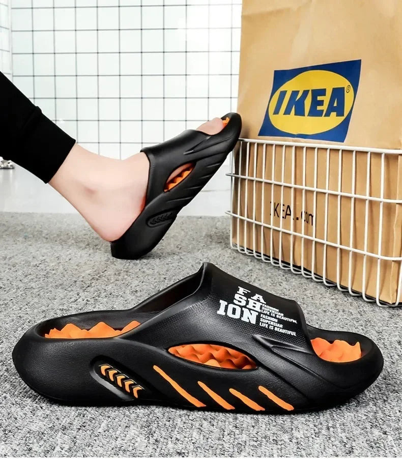 New Summer Man Massage Slippers 2026 Indoor Outdoor Beach Sandals Soft Bottom Casual Slippers Male Flip Flops Mens Sandals