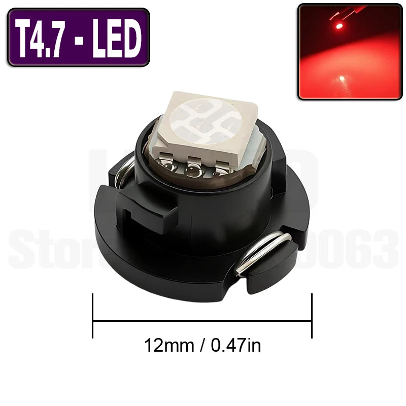 10pcs T3 T4.2 T4.7 T5 LED Car light Bulb Luces LED Para 1 LEDs 2835 5050 SMD Auto Interior Side light