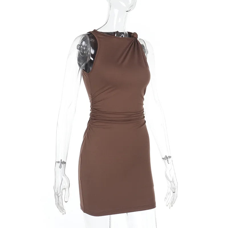 Women Sexy Slim Fit Bodycon Dress Summer New Solid Hot Girl Party Dress Custom