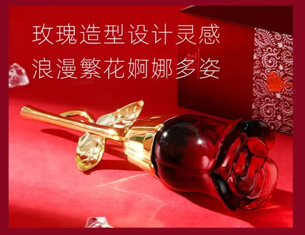 50ml Women EDP Perfume Midnight Rose Long Last Elegant Floral Fragrance Creative Red Rose Shaped Bottle Lady Romantic Gift