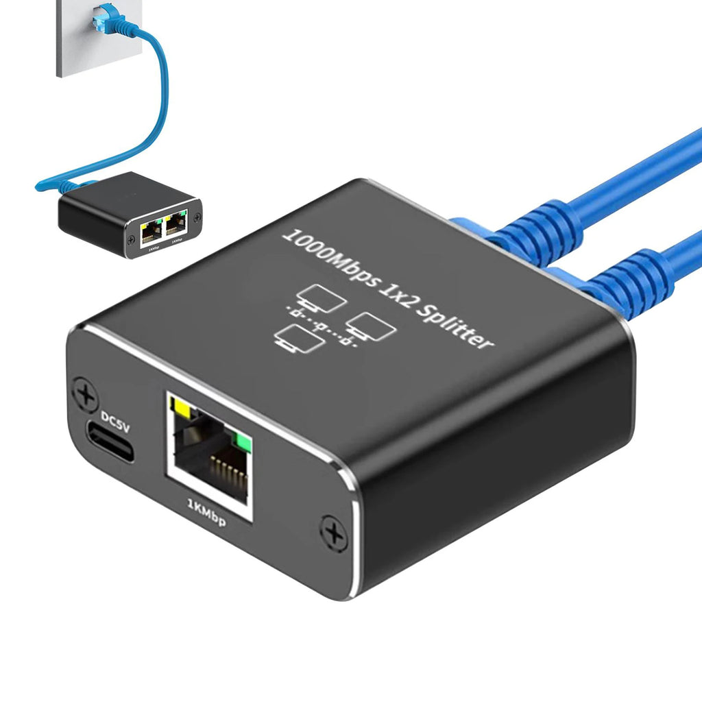 1000Mbps Ethernet Splitter Network Adapter RJ45 1X2 1X3 1X4 LAN Extender for PC Computer Router Switch Works At The Same Time
