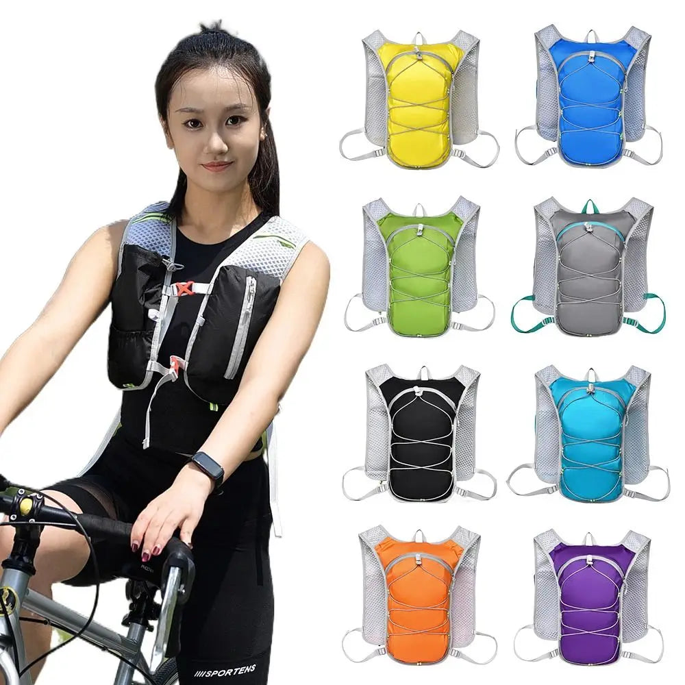 Waterproof Polyester Running Water Bottle Storage Vest Breathable With Phone Holder Marathon Hydrating Backpack Reflective