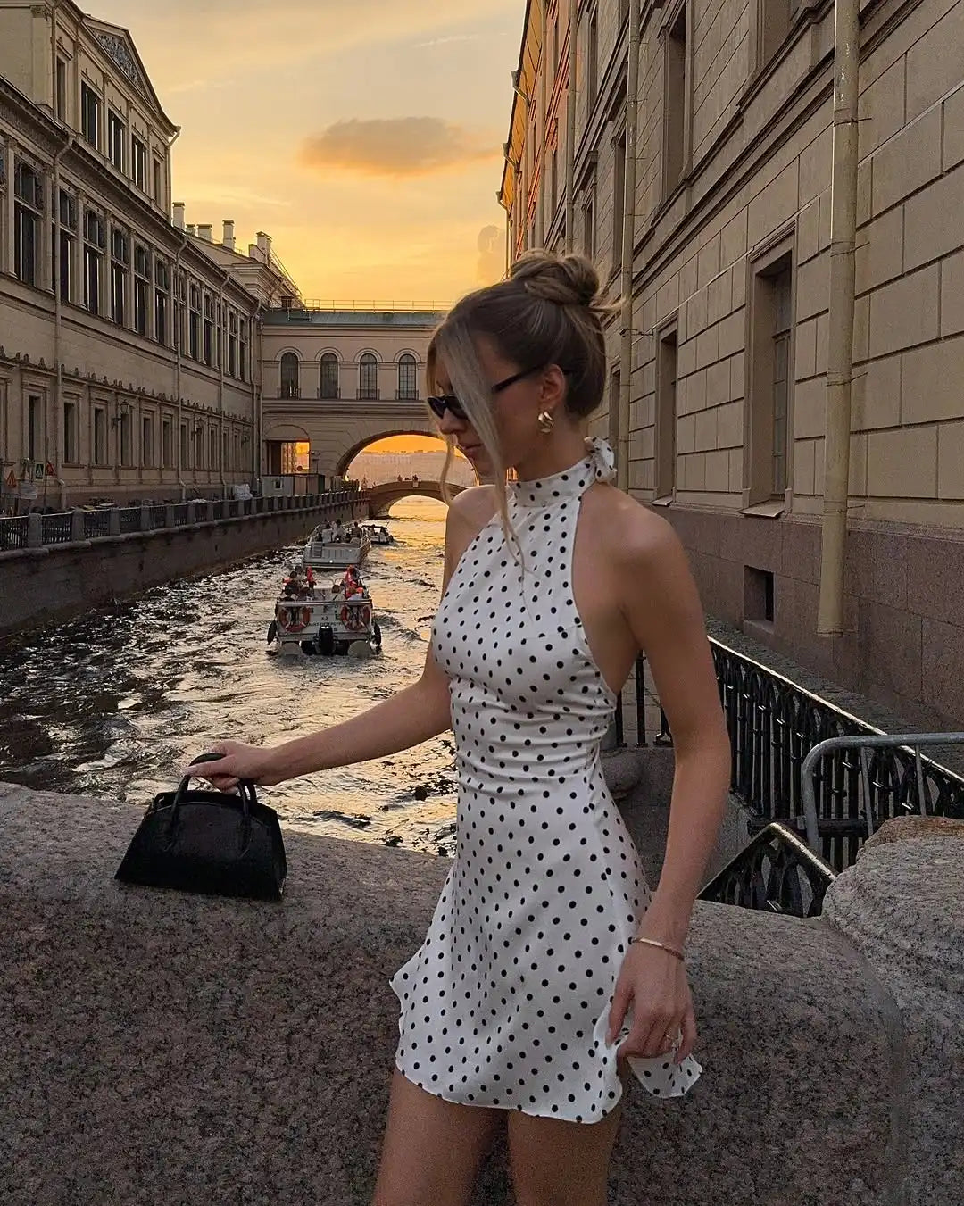 Retro Backless Polka Dot Halter Dress Women Sleeveless Off Shoulder Lace Up Slim Mini Dresses Lady Holiday Party Vestidos 2026