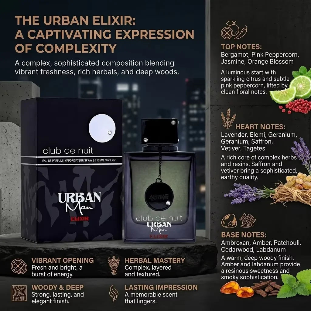 Armaf Club de Nuit Intense Urban Man Elixir Iconic Sillage Untold Eau de Parfum Spray Men Long Lasting Scen