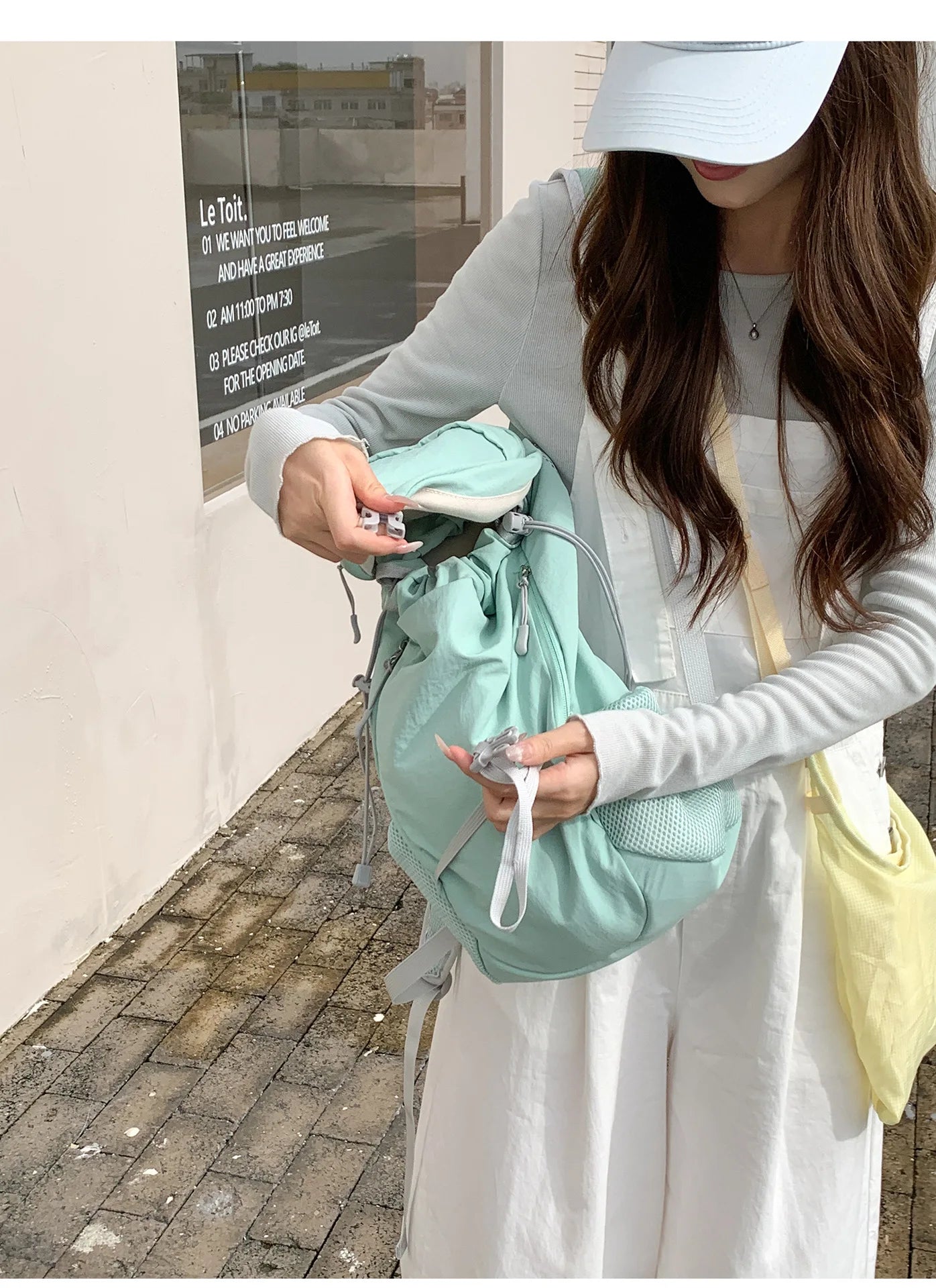 Women Outdoor Sports Backpack With Large Capacity Lightweight Nylon Backpack Suitable Casual Versatile Camping Travel Bag Unisex