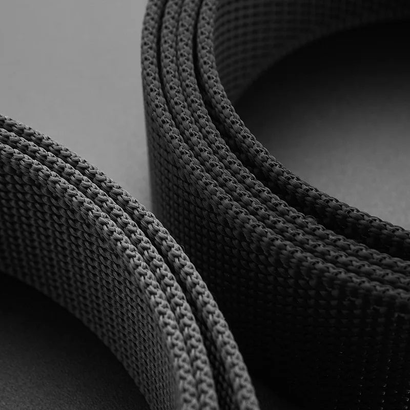 Two Pieces of Men's Outdoor Sports Training Belt, Fashionable and Versatile Trend Belt, Quick Release Symmetrical Buckle Belt
