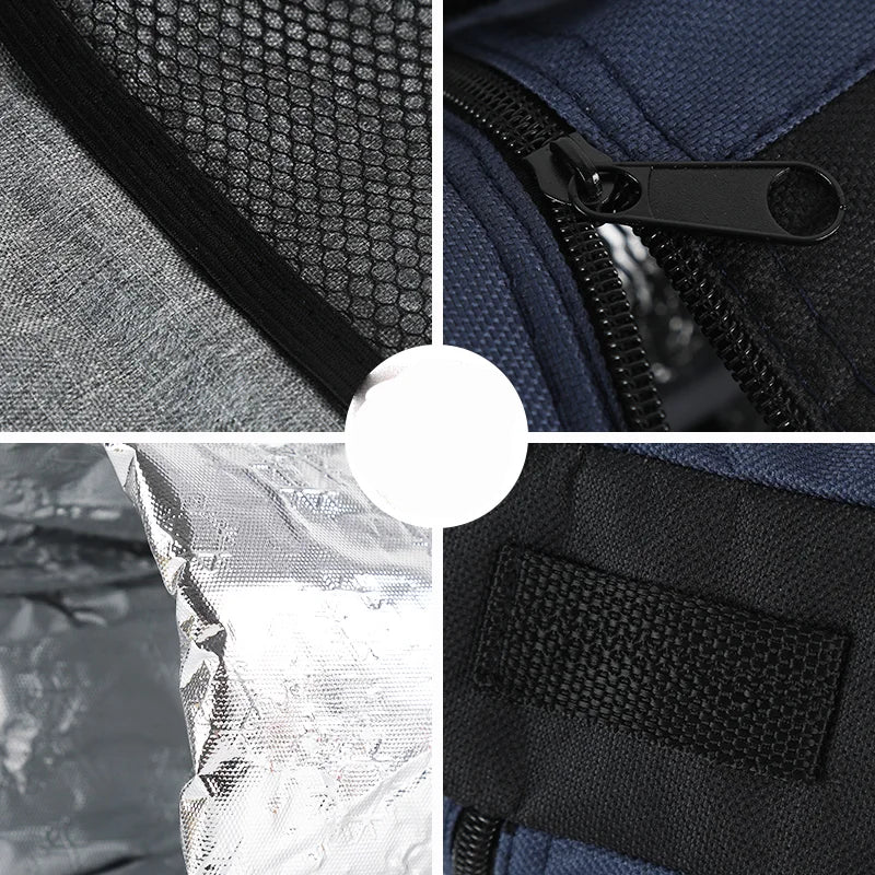 Portable Oxford Cloth Circular Insulated Bottle, Cooler Bags, Camping Accessories, Water Bottle Bag, 1.5L