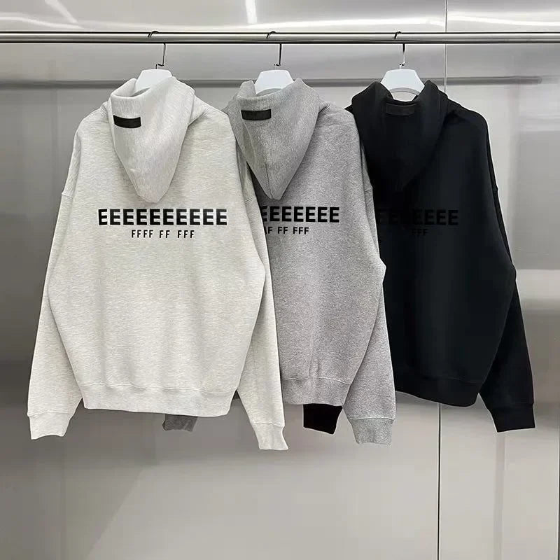 Fashion Double Line Matching Set Men's Drawstring Pants Luxury Design Plush Letter Pants High Street Couple Oversized Pants Set