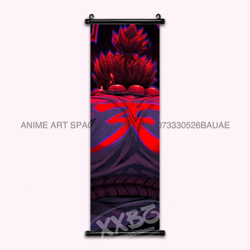 Street Fighter Hanging Painting Fighting Game Wall Artwork Gouken Scrolls Picture Sakura Kasugano Print Canvas Poster Home Decor