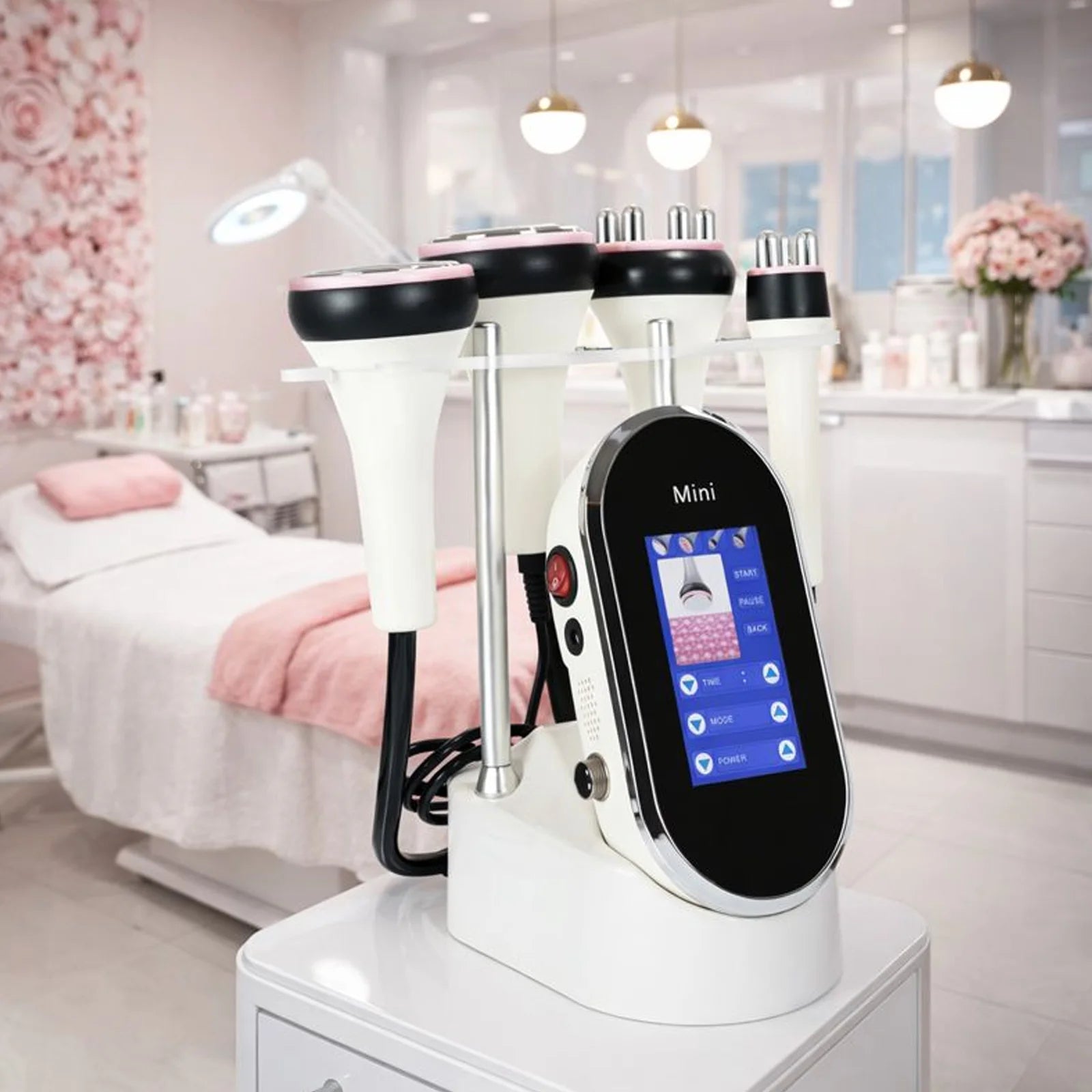40K 4-in-1 Cavitation Ultrasonic Beauty Machine Body Care Massage Device for Home and Spa Use