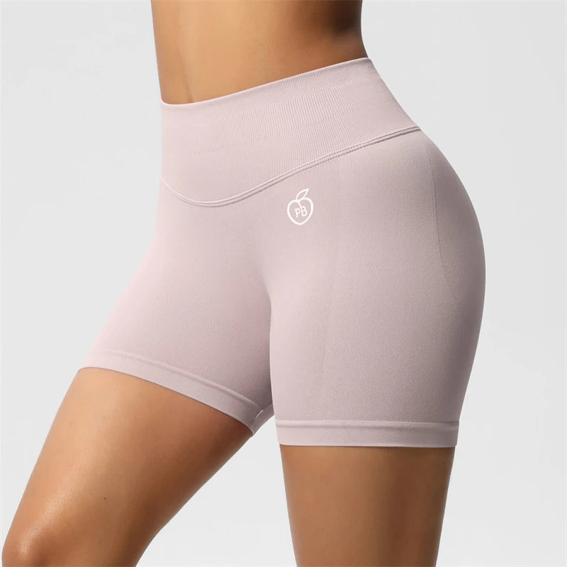 Women Bum Three Waist Sections Sports Shaping Shorts Seamless Sports Shorts For Women Cycling Jogging Fitness High Waist Push Up