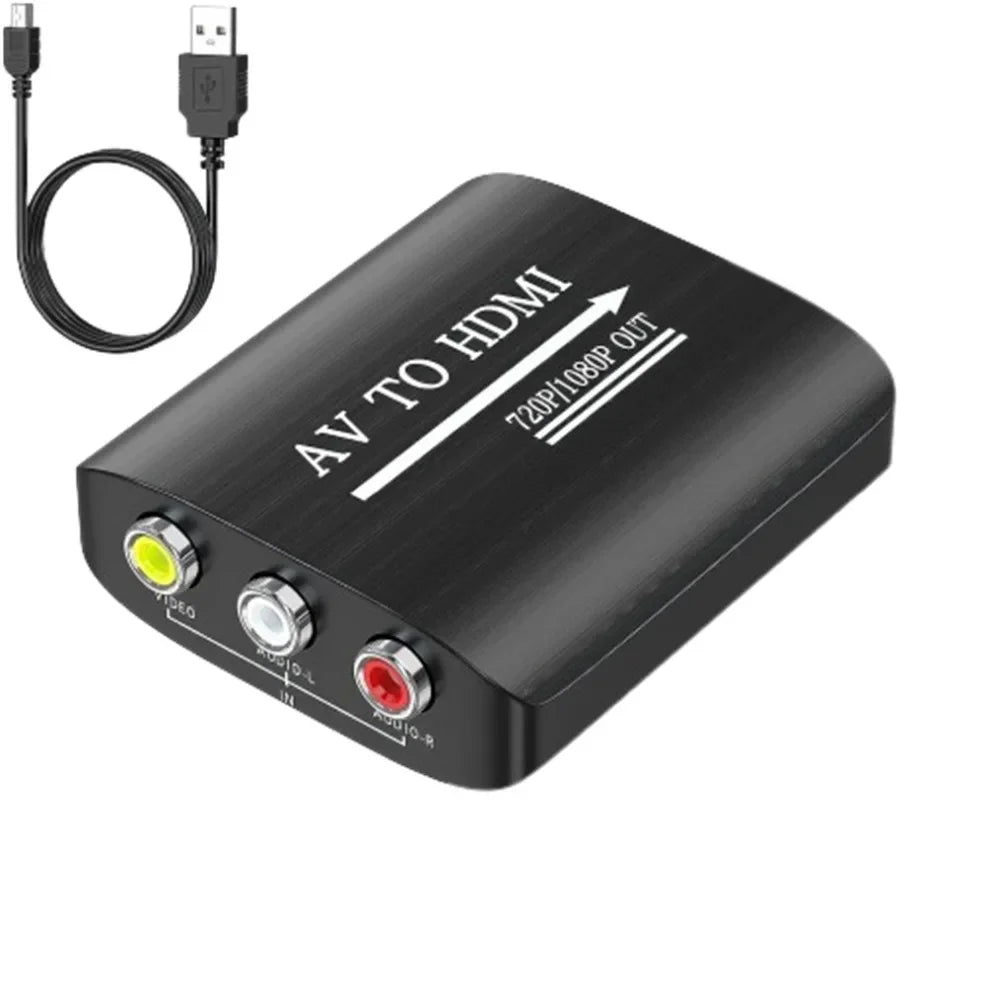HD 1080P AV to HDMI-Compatible RCA To HDMI-Compatible Composite Adapter With USB Cable For N64 Wii PS1/2/3 Xbox One SNES Etc