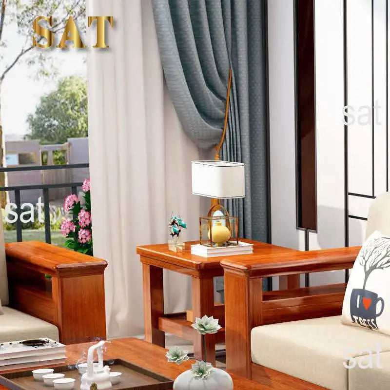 For Fashionnal Design Customized Corner Living Room Furniture Frame Wooden Sofa Set