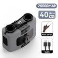 Socool 20000mAh Portable Waist Fan Dual Air Outlet 10 Gear Speeds Outdoor Personal Hanging Neck & Belt Clip Fan with Power Bank