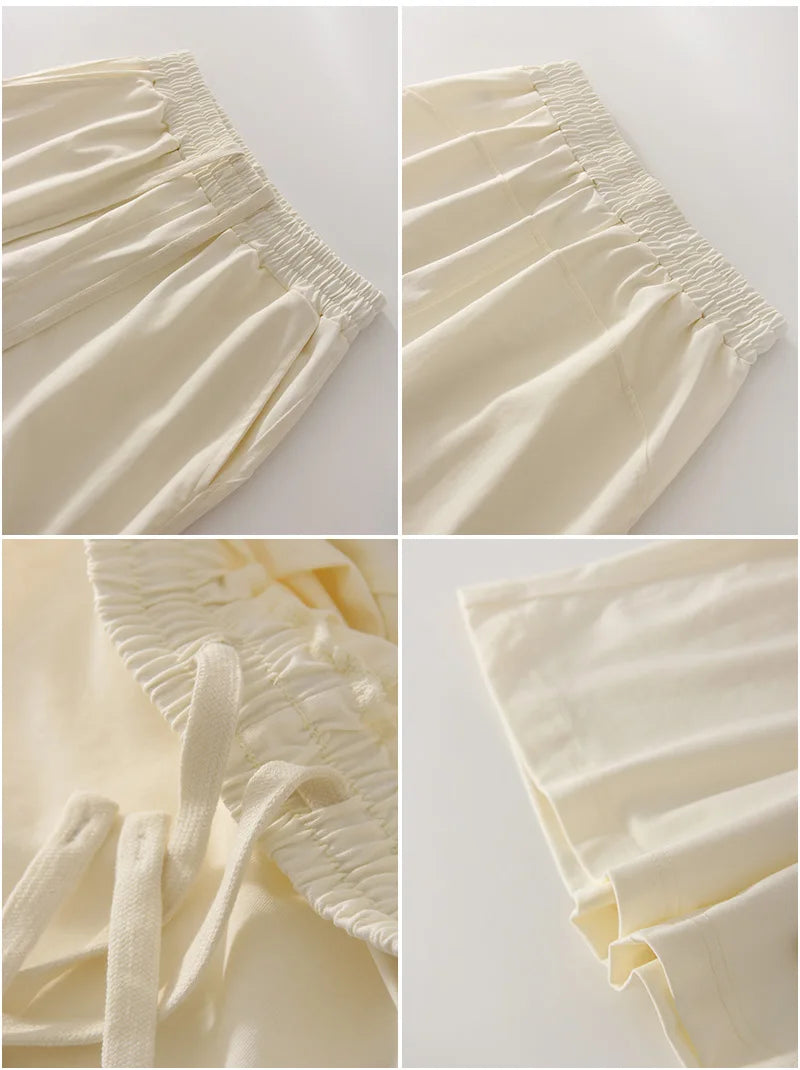Summer 2 Piece Shorts Set Woman Cotton Brown Oversized T Shirts And Shorts Two Pieces Outfits For Women White Short Sets Pink