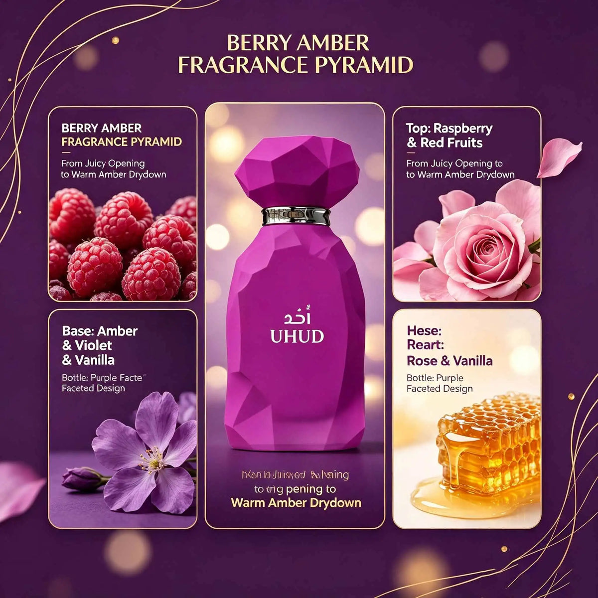 Arabiyat Prestige Uhud Eau De Parfum for Women, Bright Vibrant Fruity Floral, Long-Lasting 100ml, Ideal for Party, Date & Holiday Gifting.