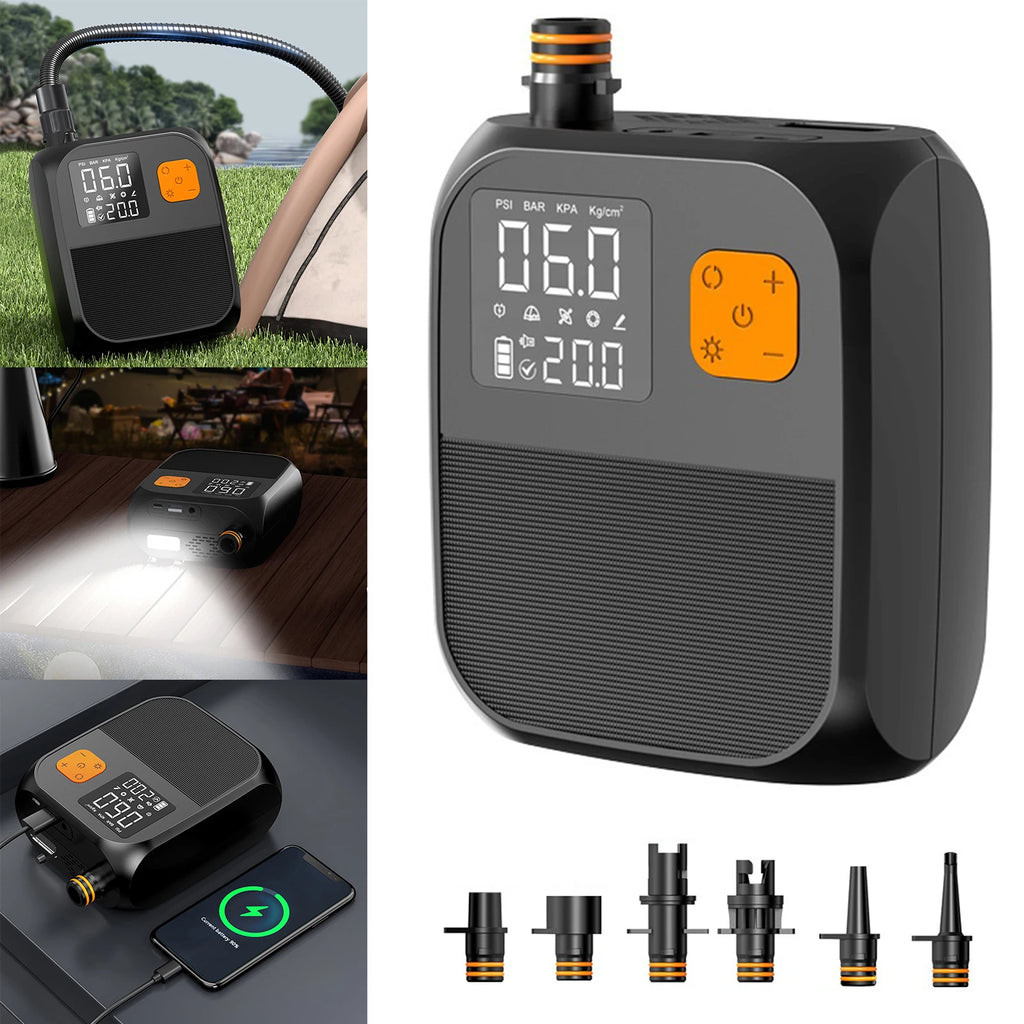 SUP Air Pump Rechargeable Electric Paddle Board Pump Portable Electric Pump for Paddle Board Inflatable Boats