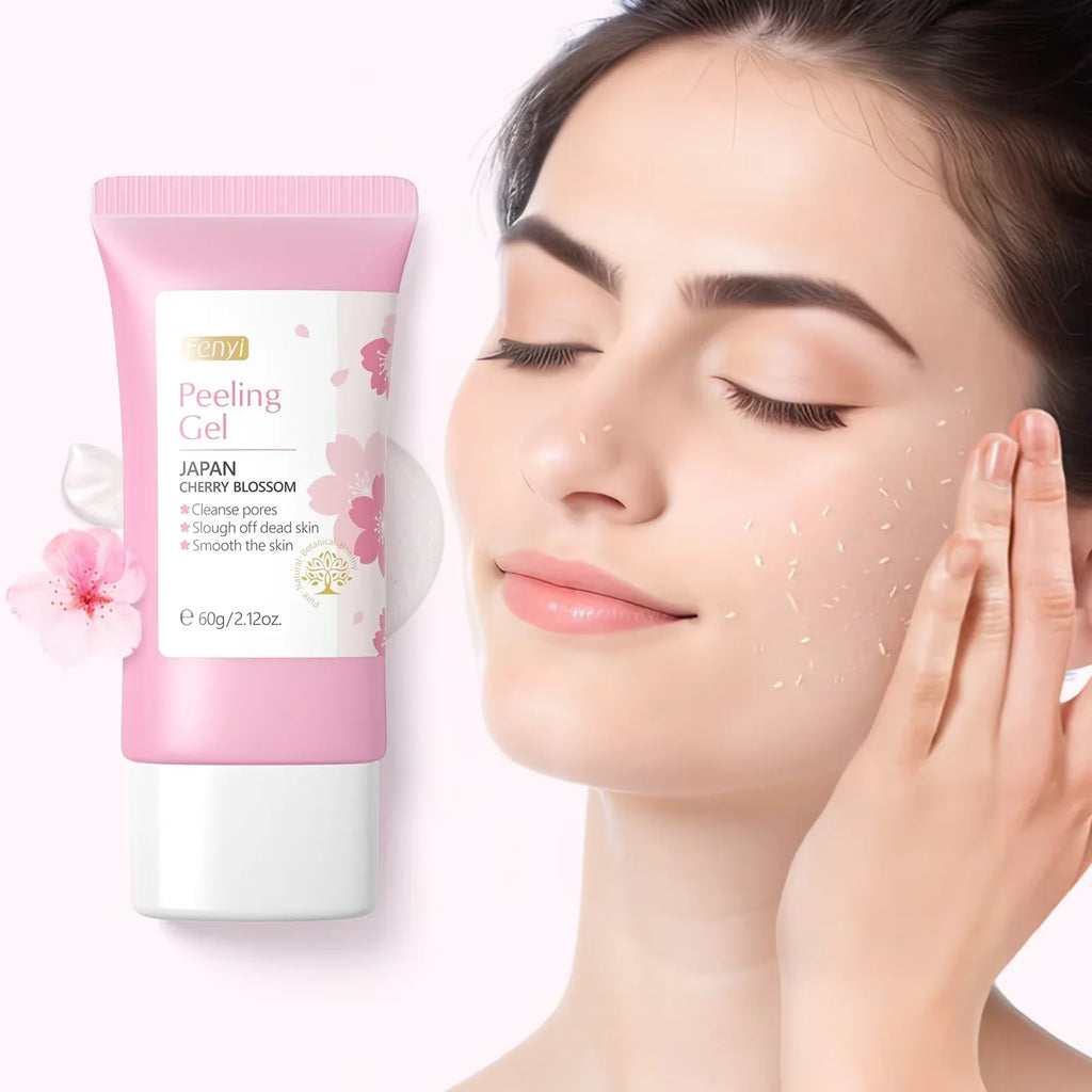 Cherry Blossom Exfoliating Gel Deep Cleaning Moisturizing Tender Face Body Cleansing Repair Facial Scrub Skin Care Products 60g