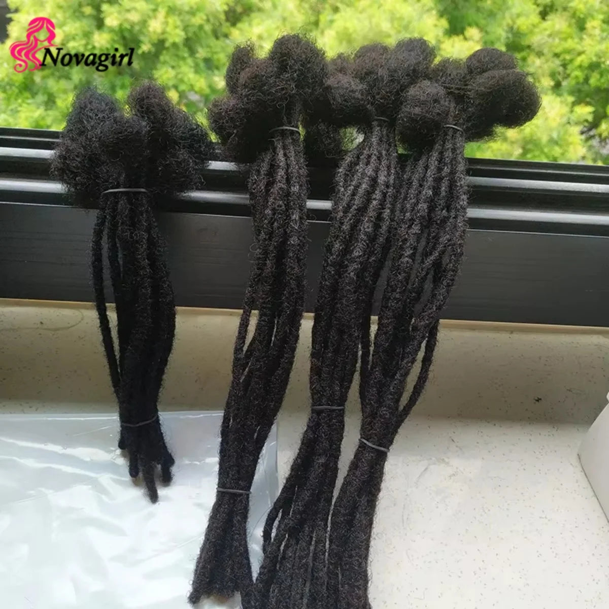0.2/0.4/0.6/0.8 cm Human Hair Dreadlocks Extensions Brazilian Real Human Hair Locks Extensions Handmade Dreadlocks For Women/Men