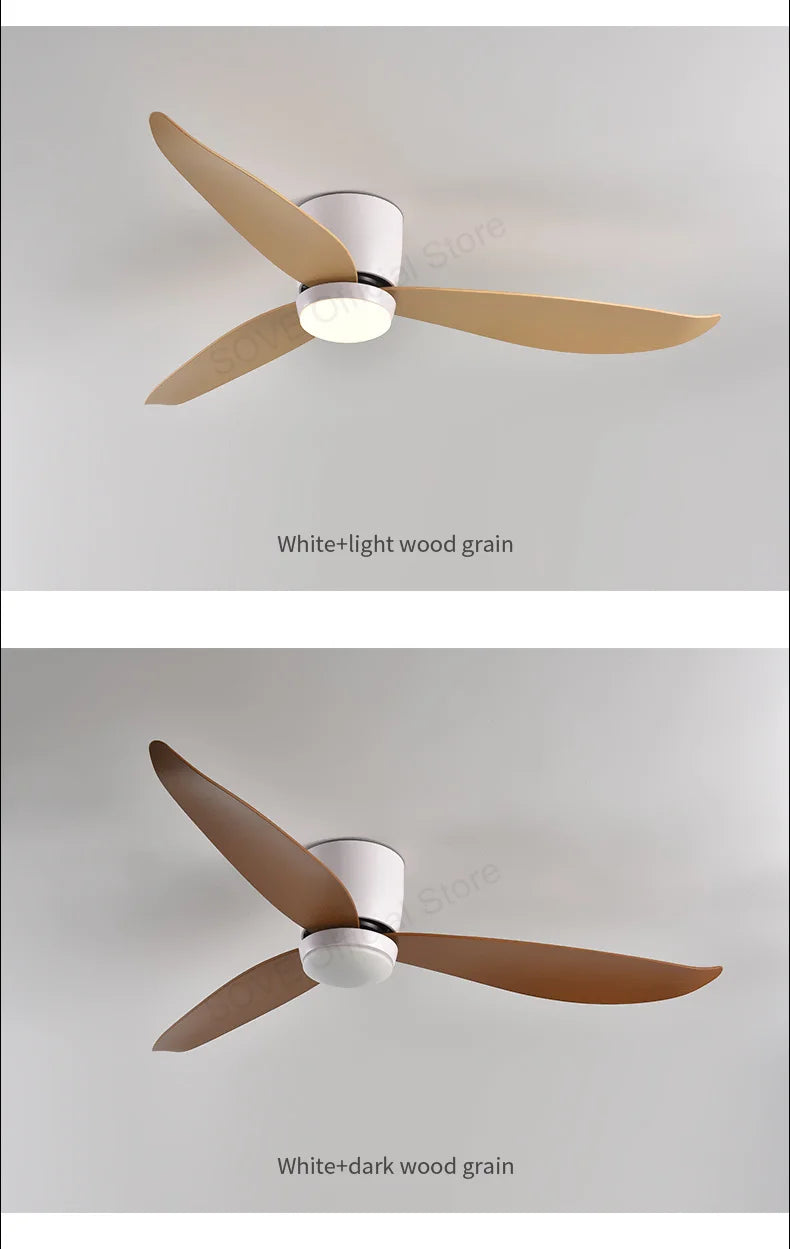 SOVE Modern Led Ceiling Fan Kitchen Living Room Dining Room Household High Air Volume Remote Control Pendant Light