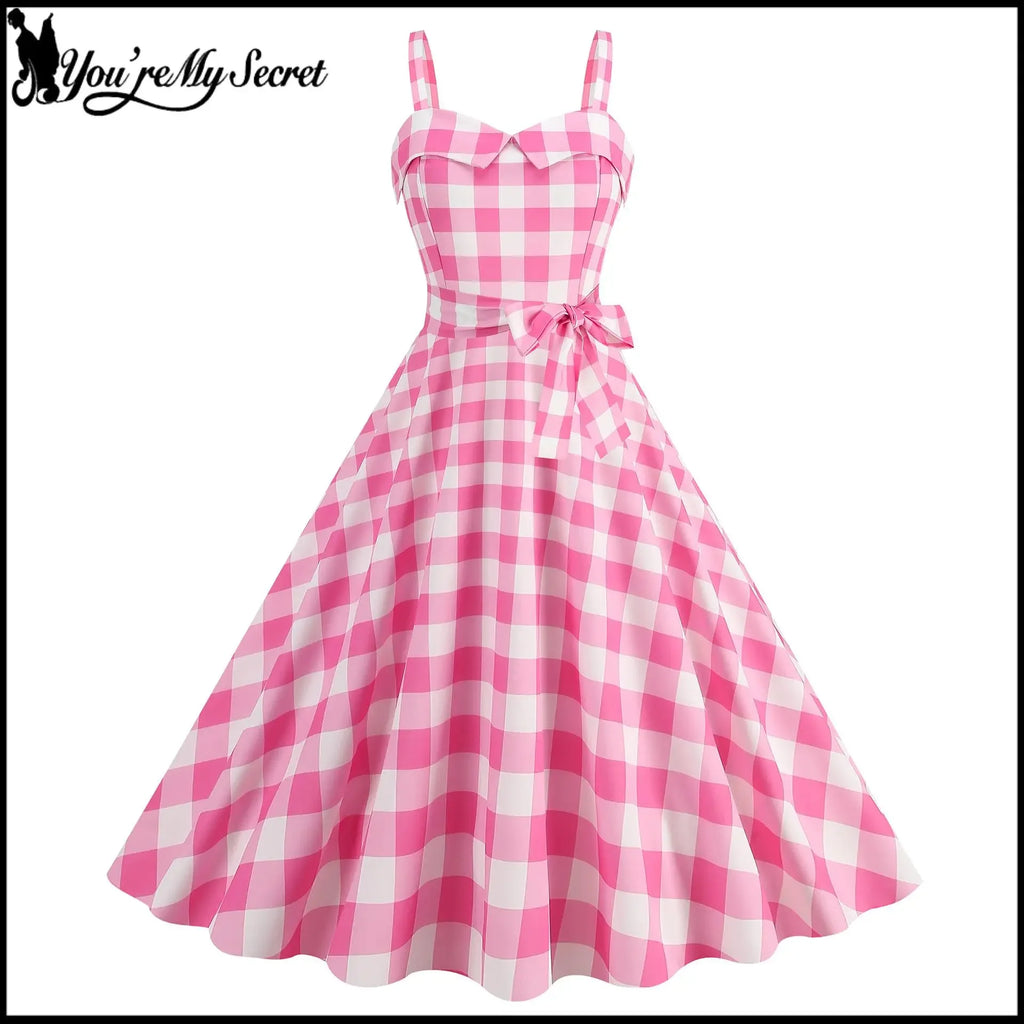 Vintage Classical Polka Dot Printed Dress Women's Sexy Sling Strap Wrap Chest Dress Valentine's Day Streetwear Spring Summer