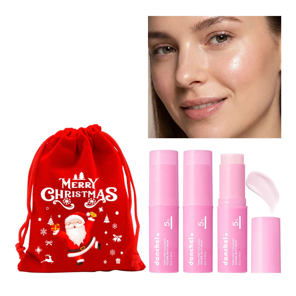 PDRN Pink Collagen Multi Volume Balm Stick Anti Aging Firming Anti Wrinkle For Eye Neck Forehead Smile Lines
