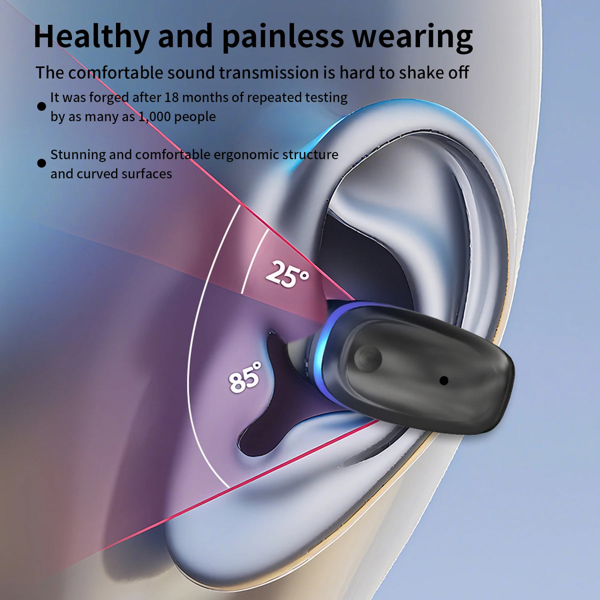 Wireless Bluetooth Earphone Sport Headset Long Time Wear Ultra Long Battery Life For iPhone For Huawei For OPPO Sport Earbuds