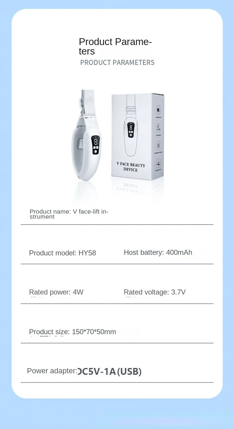 EMS V Line Shaper Face Slimming Massager Electric Facial Lifting Firming Tool Chin Cheek Tightening Beauty Device