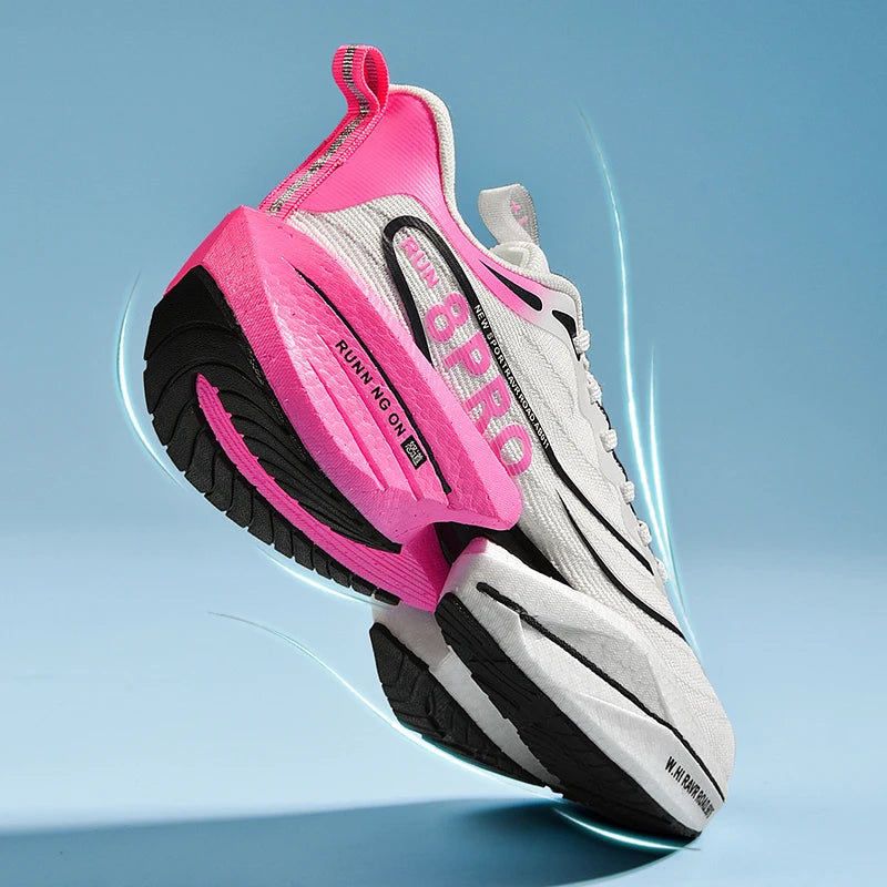 Men's Sports Shoes Running Sneakers Carbon Plate Running Shoes Women Marathon Racing Shock-absorbing Athletics Training Shoes - Beauty