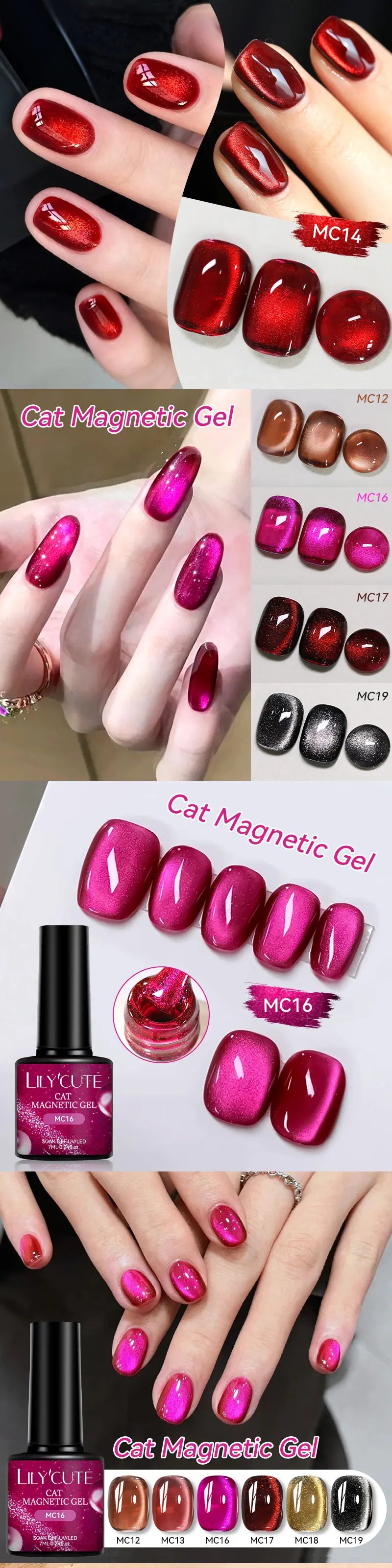 LILYCUTE 7ml Gold Coffee Cat Magnetic Gel Nail Polish Autumn Winter Nails Ultra Shine Moonlight Semi Permanent UV Gel Soak Off