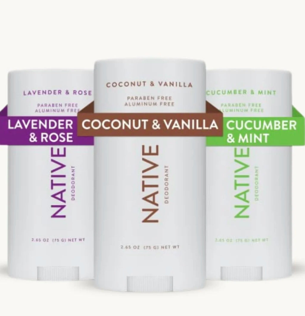 75g NATIVE Original Coconut Vanilla Deodorant Eucalyptus Mint Lavender Rose Sensitive Healthy Body Antiperspirant Cream Stick