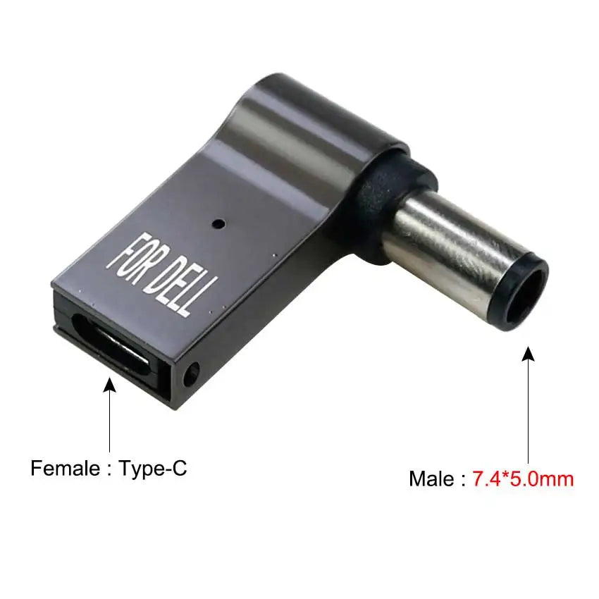 YuXi PD 100W USB Type C to Dc Power Jack Connector USB C to Universal Laptop Power Adapter Plug Converter for Asus Dell Lenovo
