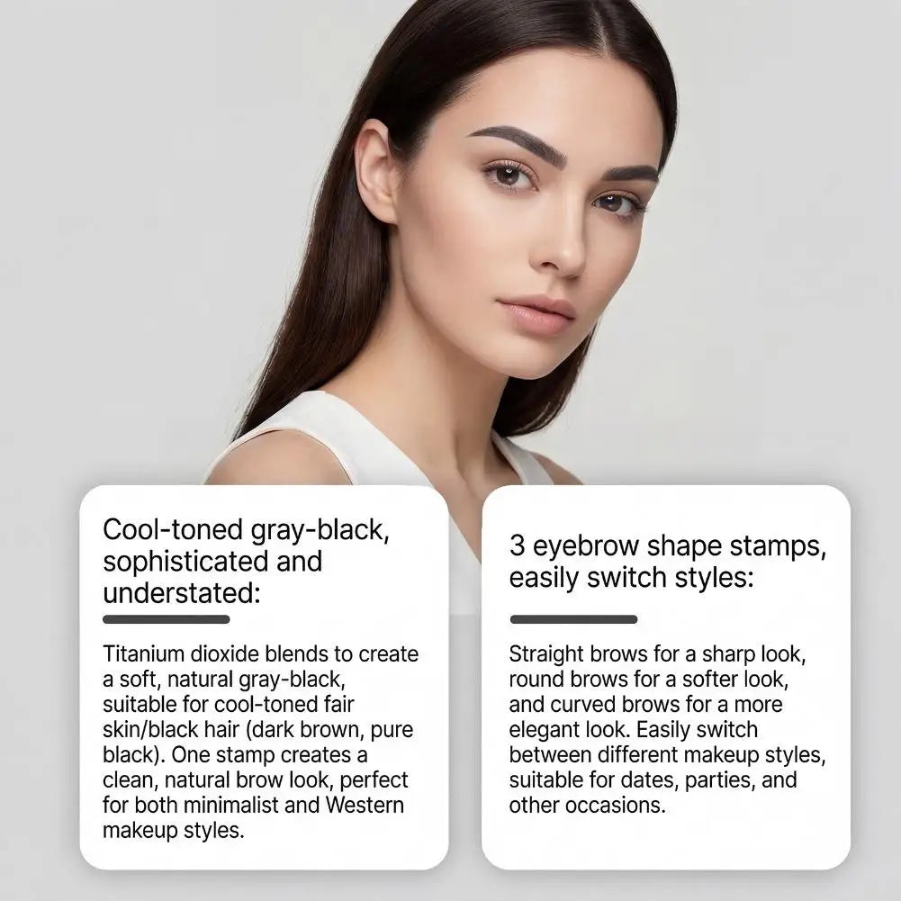 Makeup Tool Eye Brow Stamp Powder Stamp Tint Stencil Kit Cosmetics Professional Makeup Waterproof Eye Brow Stamp Lift Eyebrow