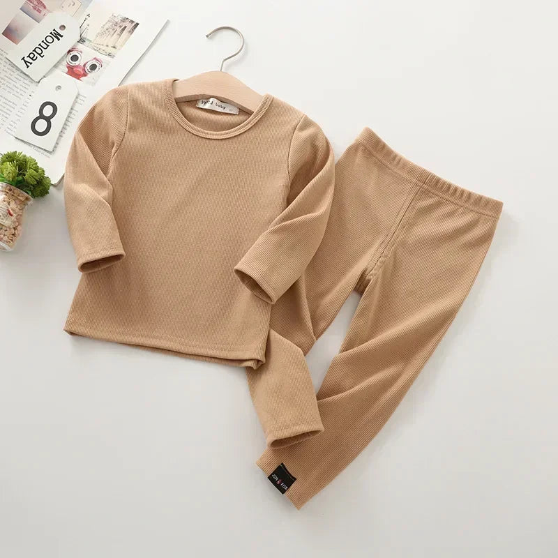 Baby Kids Pajamas Sets Cotton Boys Sleepwear Suit Autumn Girls Pajamas Long Sleeve Pijamas Tops+Pants 2pcs Children Clothing