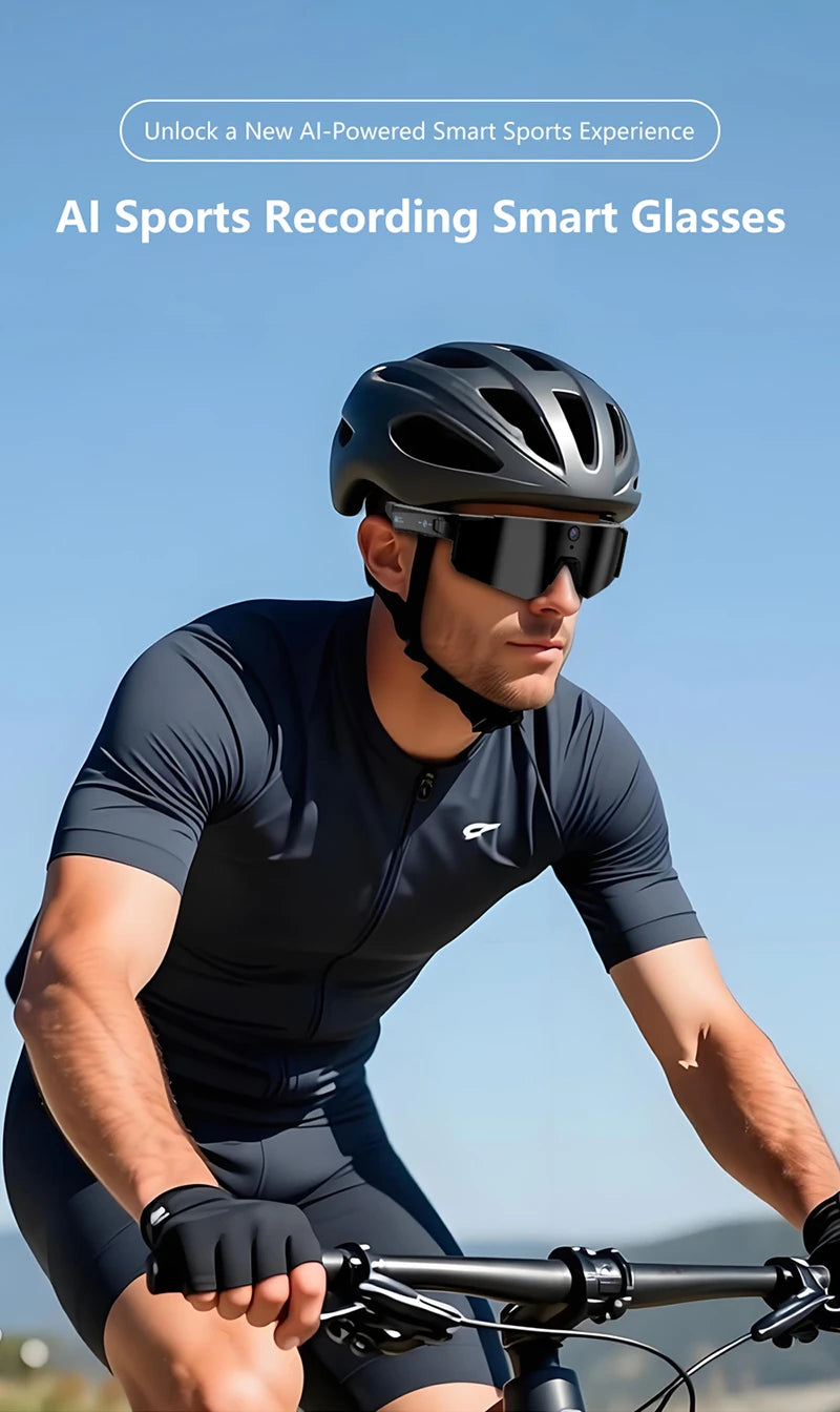 Cycling Smart Camera Glasses 800MP Photochromic Smart Glasses Bluetooth Calling Photo Video ChatGPT Music Translation