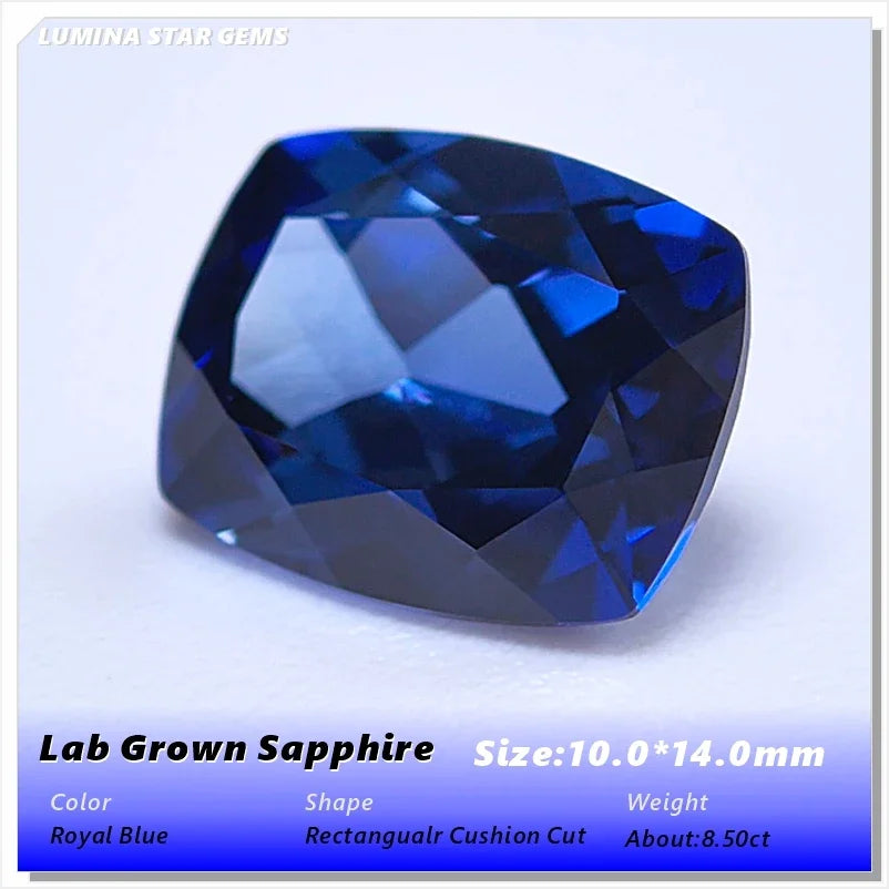 ABCLab Grown Sapphire Royal Blue Color Multiple Cuts Available Gems For Jewelry Setting&Custom Design Selectable Certificate