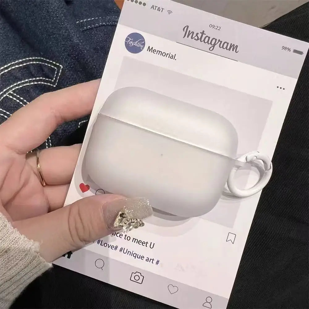 Simple Matte Transparent White Earphone Case for Airpods Pro 2 Pro3 TPU Shockproof Safe Protective Cover for Airpods 4 3 2 1
