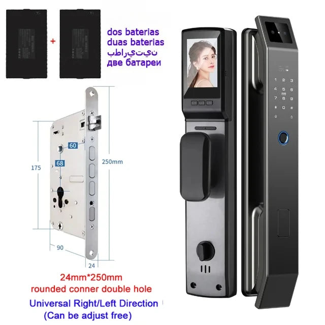 Face Recognition Unlock Digital Door Lock With FIngerprint Password Unlock Keyless Electronic Door Lock